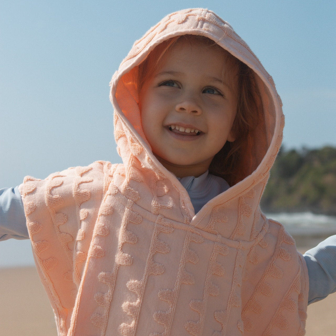 Peachy Terry Towelling Flow Poncho