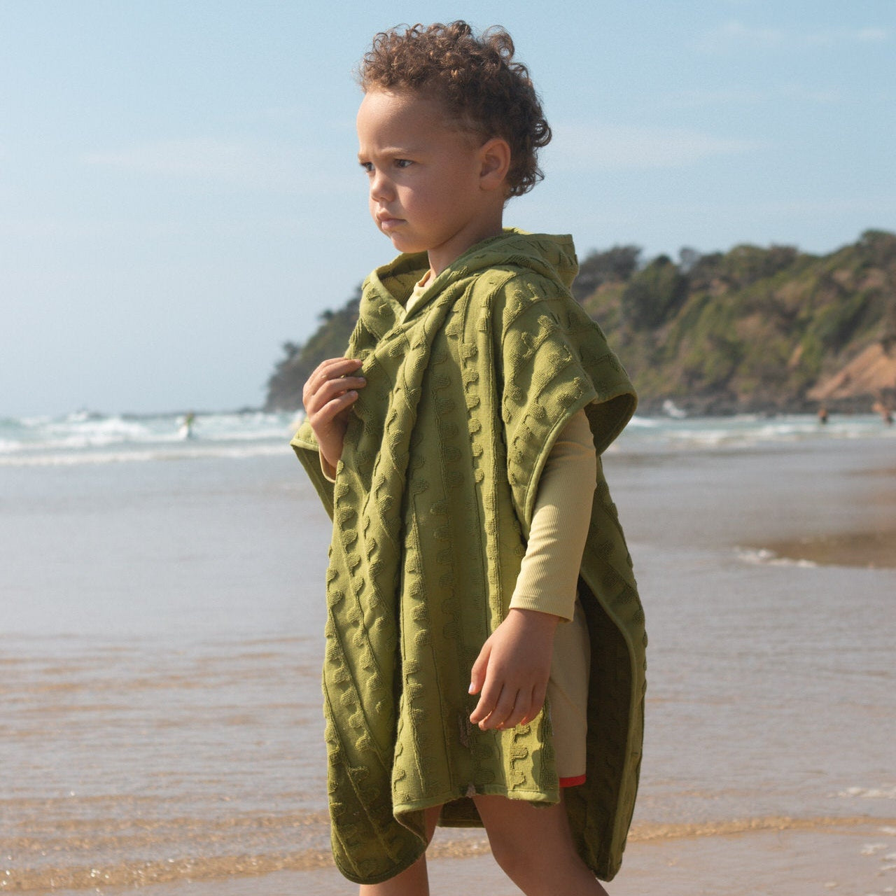 Leaf Terry Towelling Flow Poncho