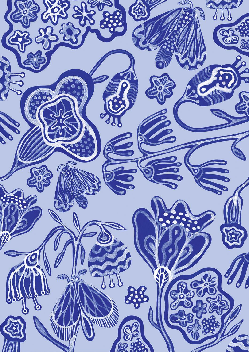 Blue Moon Garden Greeting Card