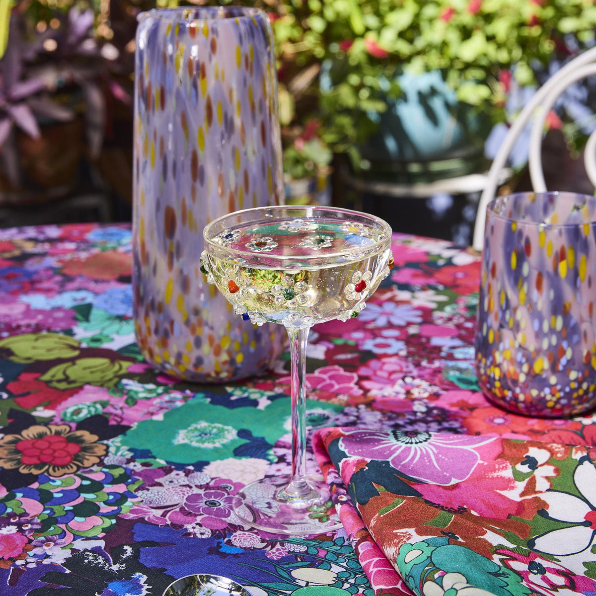 Flower Power Cocktail Glass Set of 2