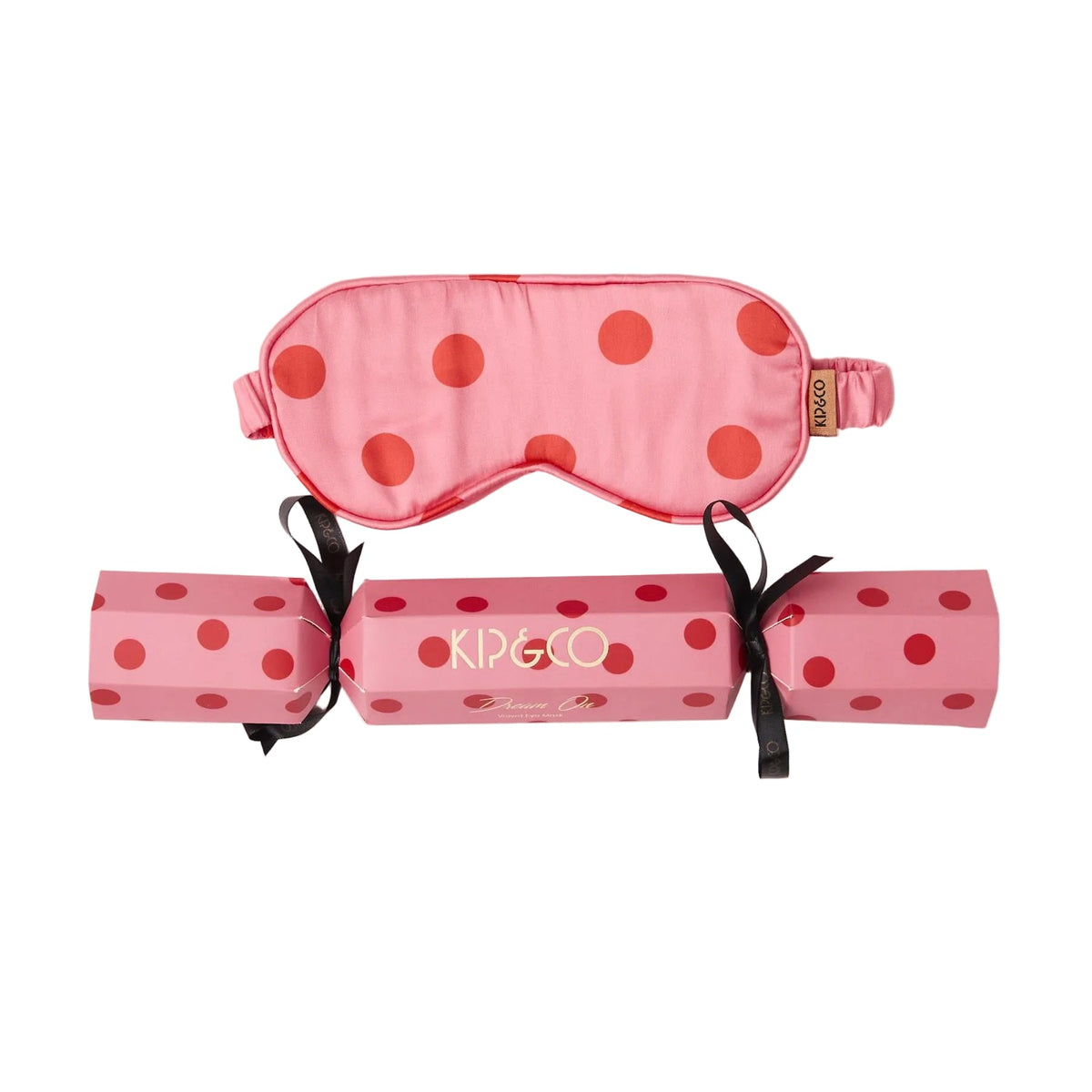 Polkadot Pink Eco Satin Eye Mask