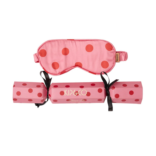 Polkadot Pink Eco Satin Eye Mask