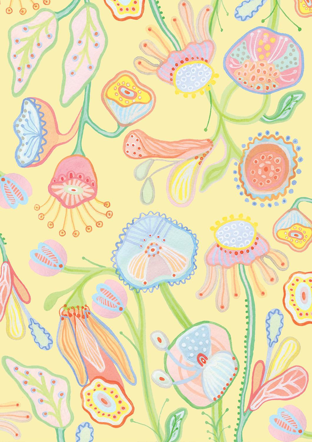 Limoncello Bohemian Blooms Greeting Card