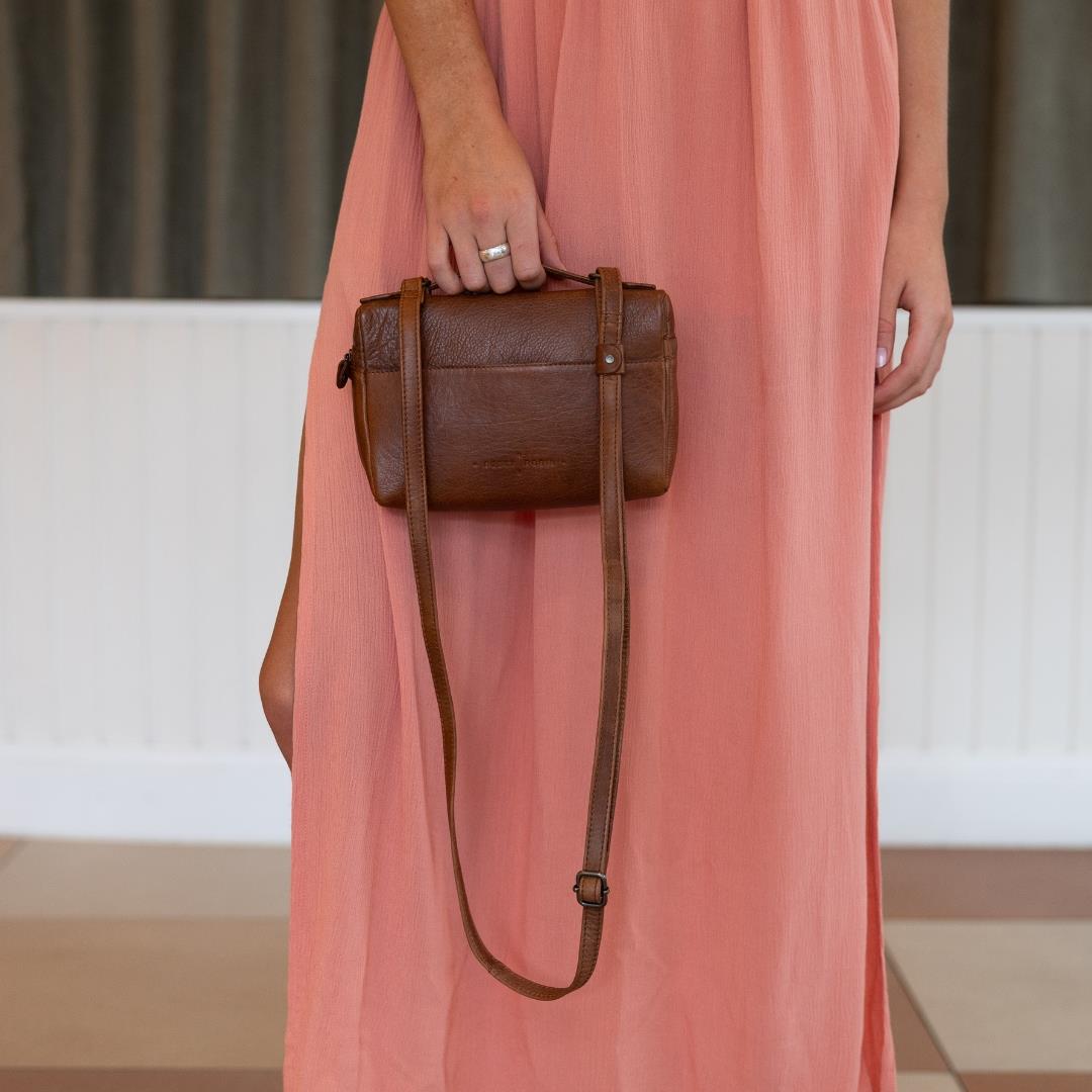 Heidi Walnut Crossbody Clutch