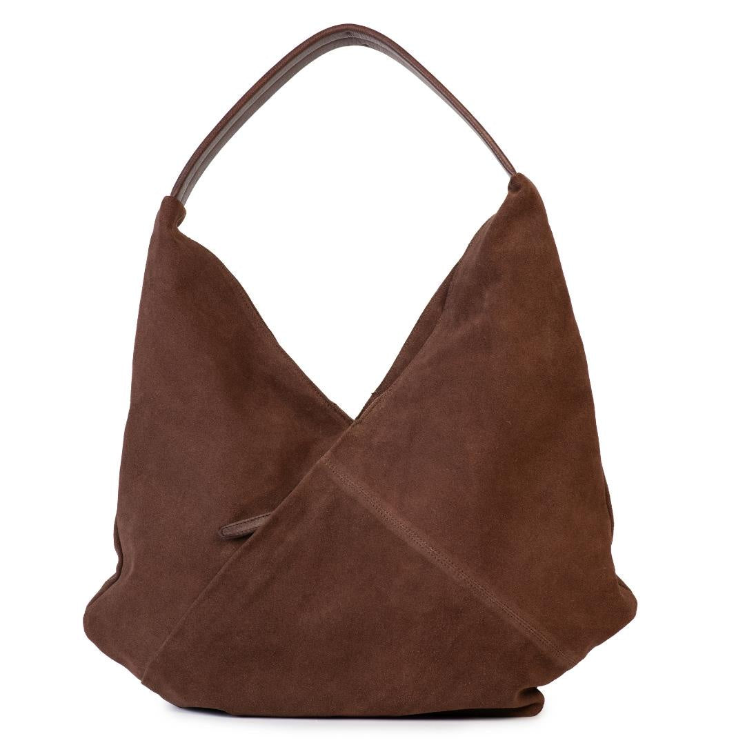 Margot Brown Suede Tote