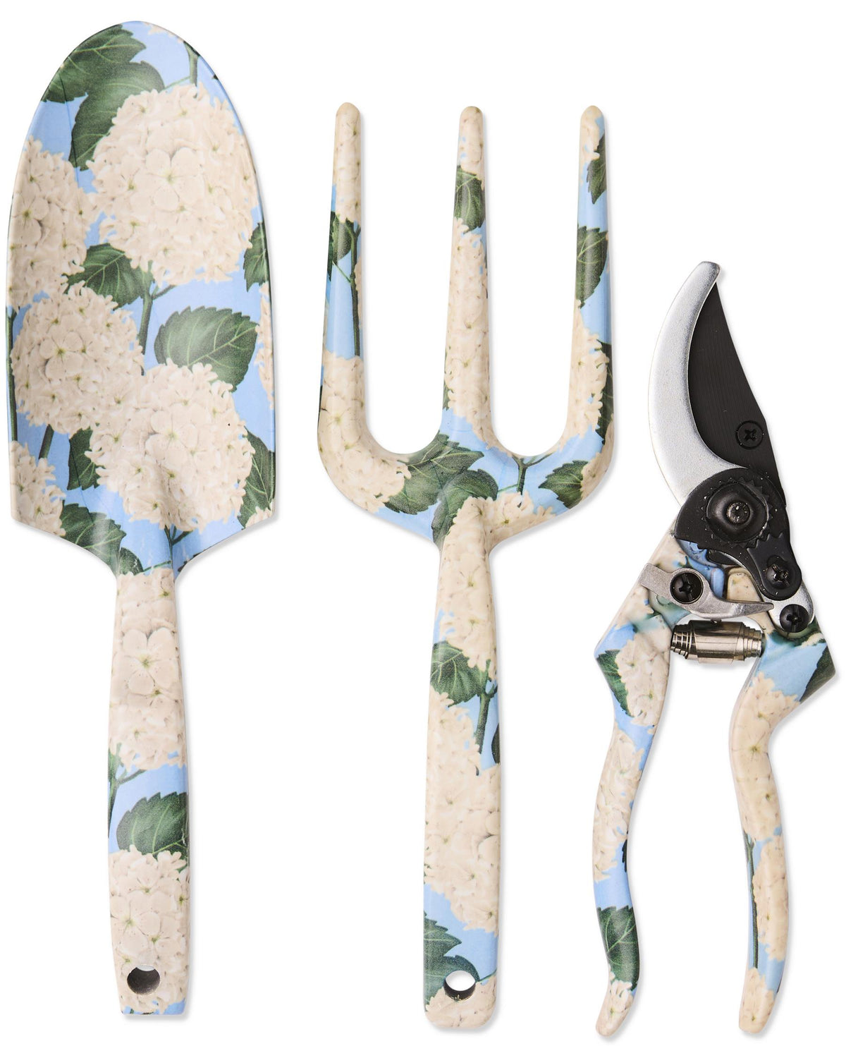Hydrangea Blue Garden Tools and Gloves Set