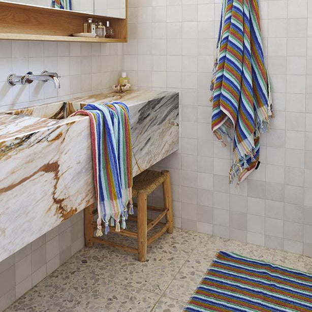 Madeira Stripe Turkish Bath Mat