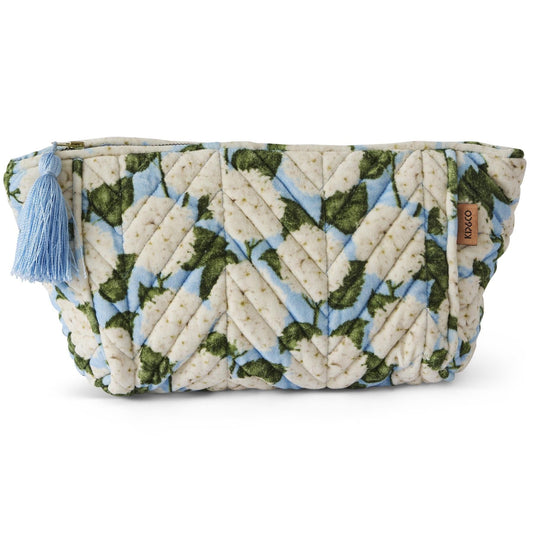Hydrangea Blue Velvet Toiletry Bag