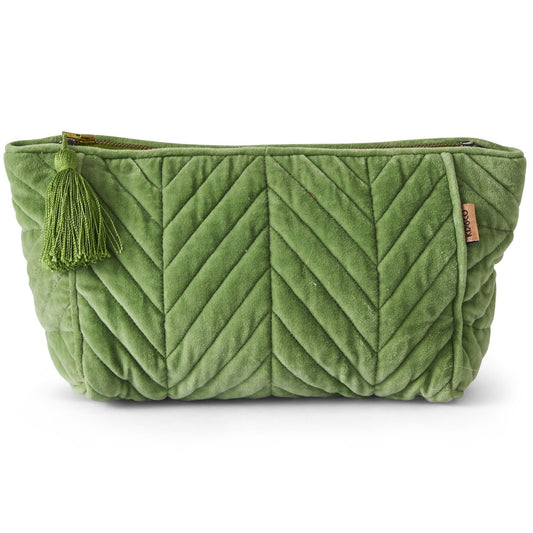 Pesto Velvet Toiletry Bag