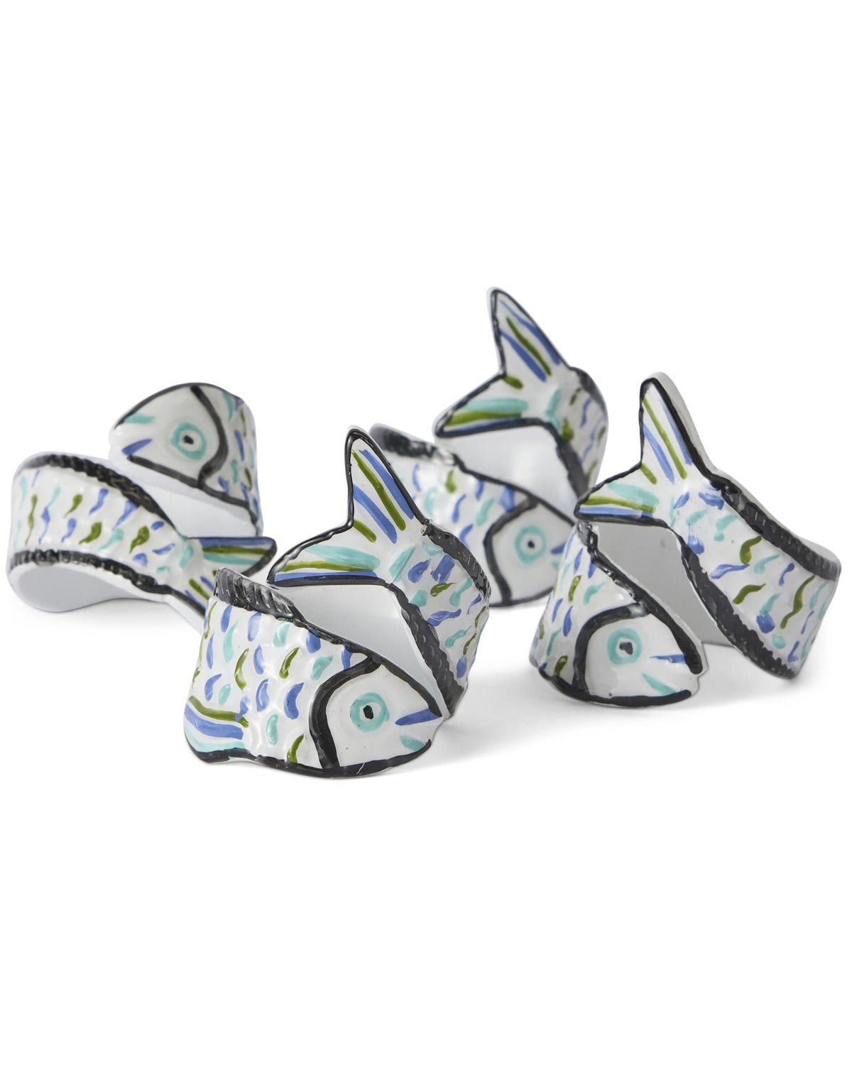 Poisson Napkin Rings Set of 4