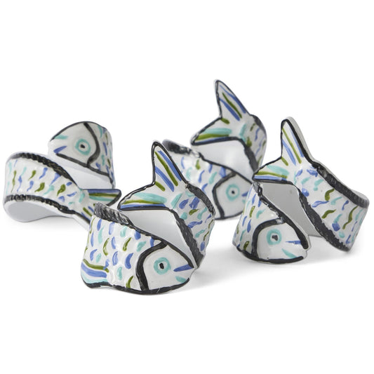 Poisson Napkin Rings Set of 4