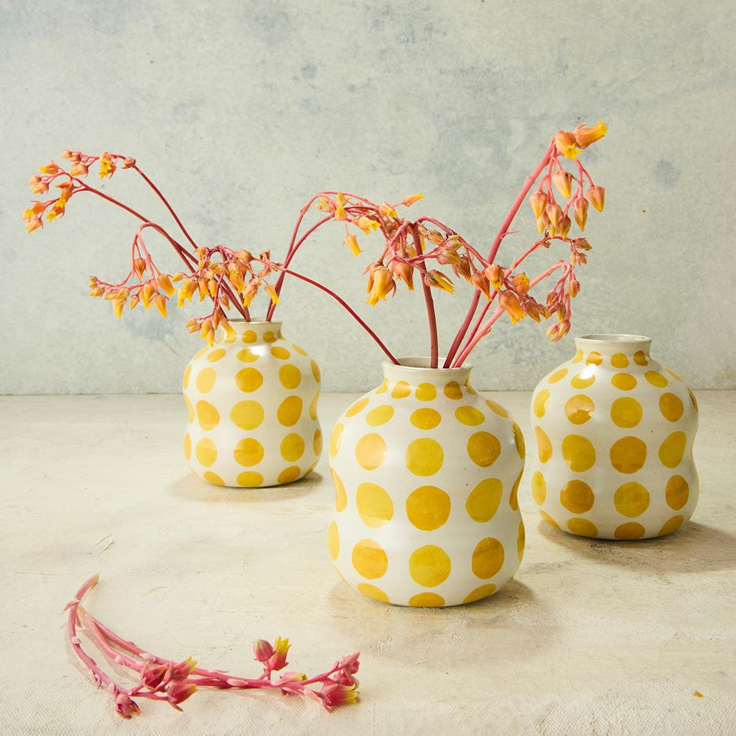 Yellow Bushland Spot Bud Vase