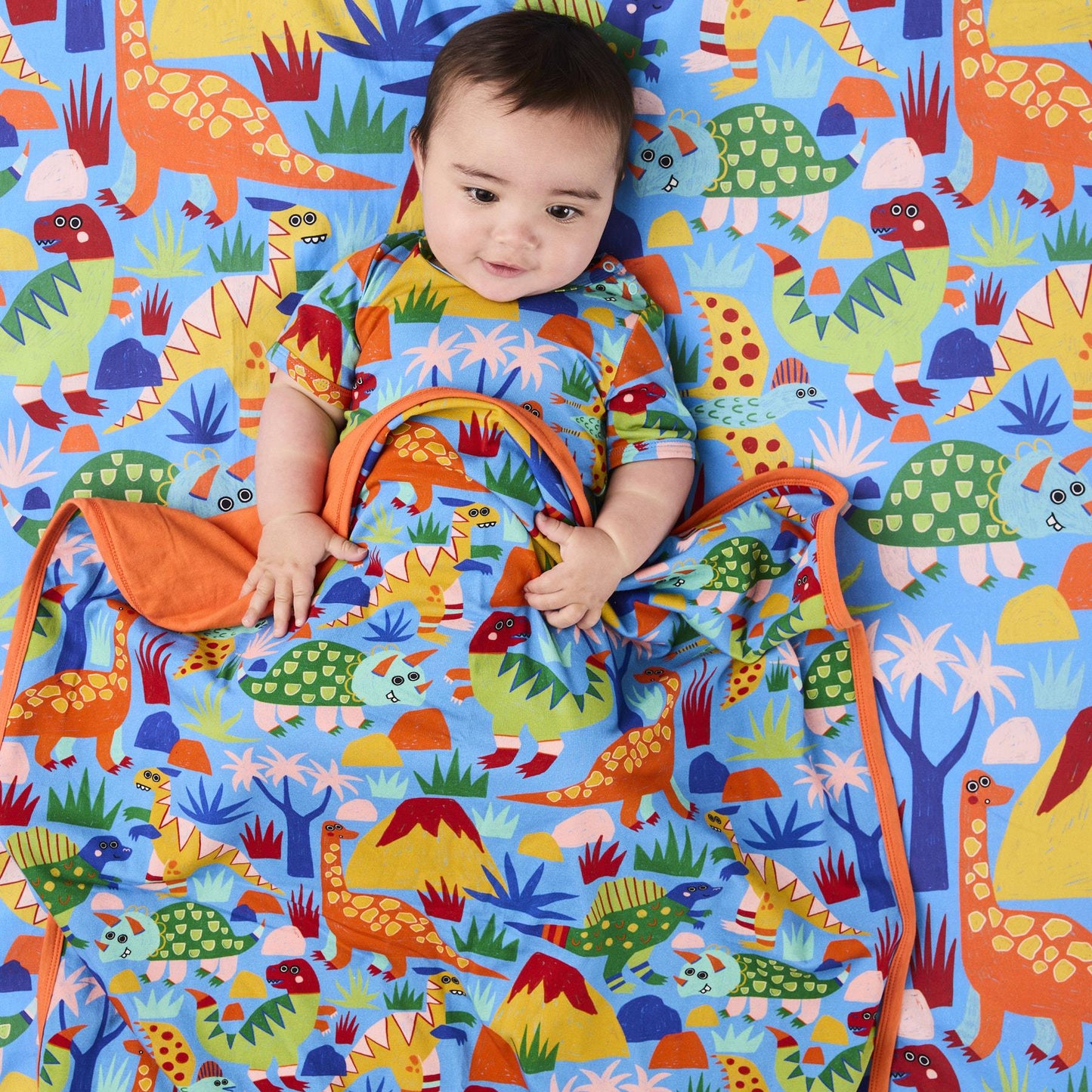 Dinosaur Roar Organic Cotton Snuggle Blanket