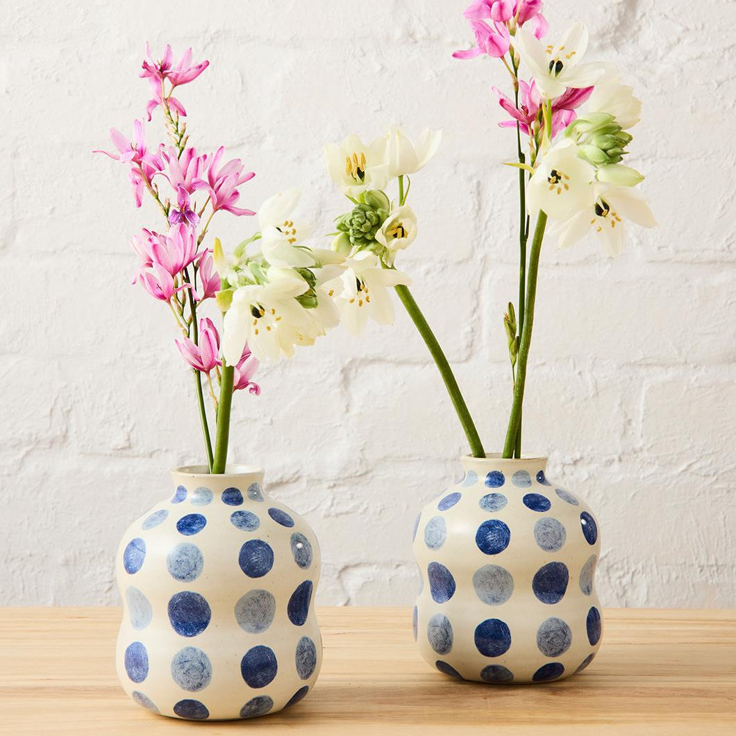 Blue Bushland Spot Bud Vase
