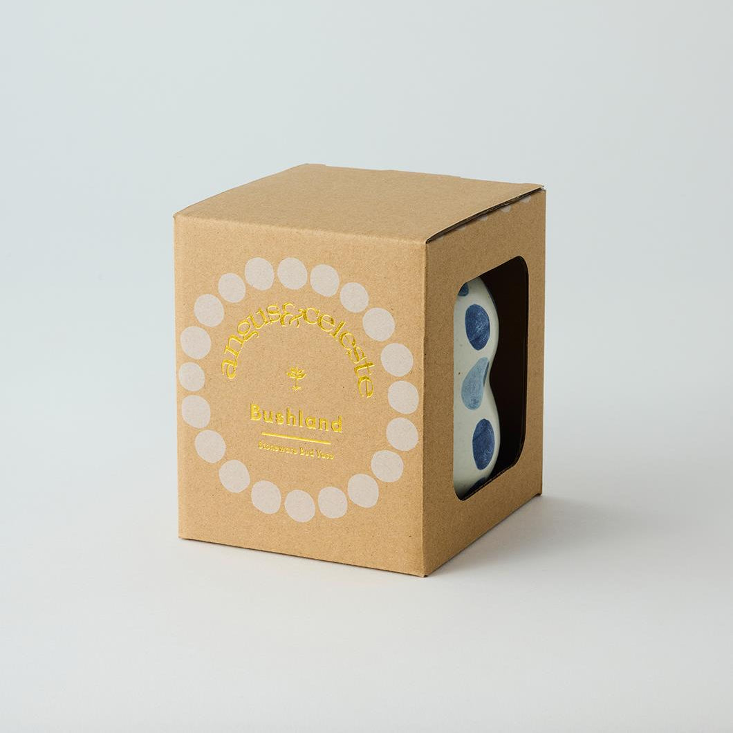 Blue Bushland Spot Bud Vase