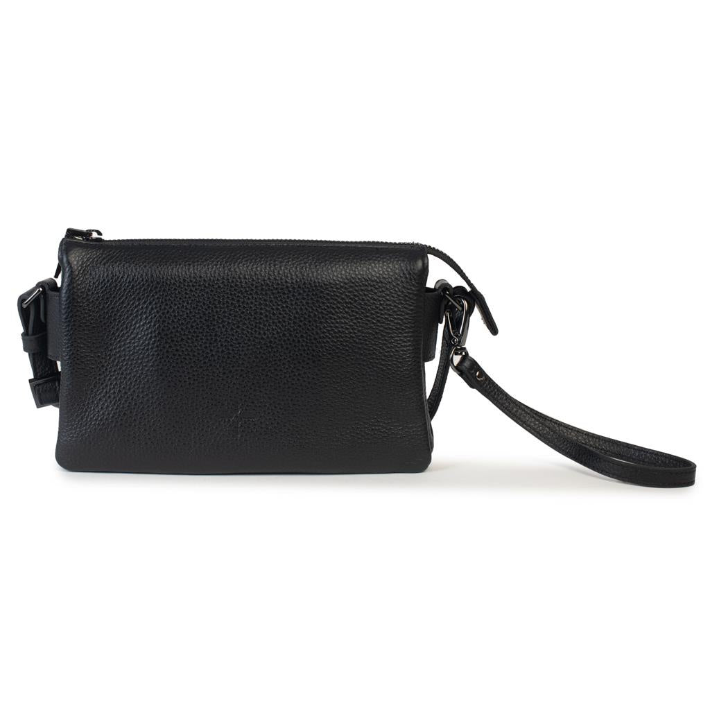 Helena Crossbody Pebbled Black