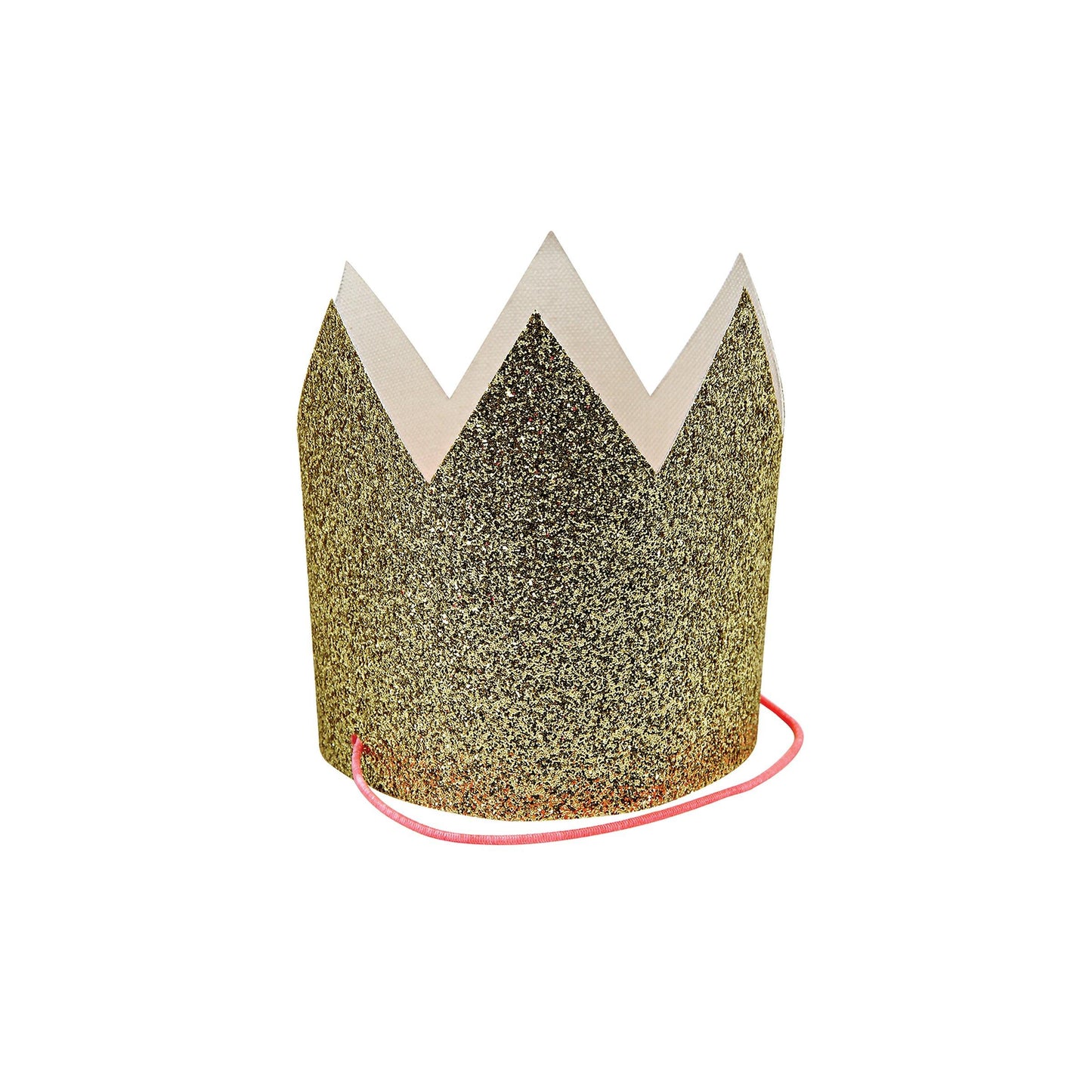 Mini Gold Glitter Crowns Pack of 8