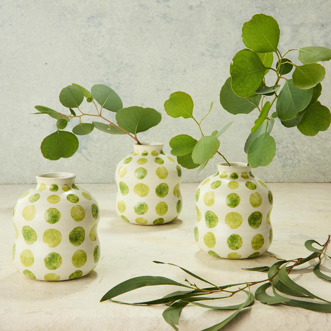 Green Bushland Spot Bud Vase