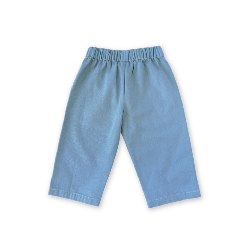 Organic Canvas Duck Egg  Kids Utility Pocket Pant