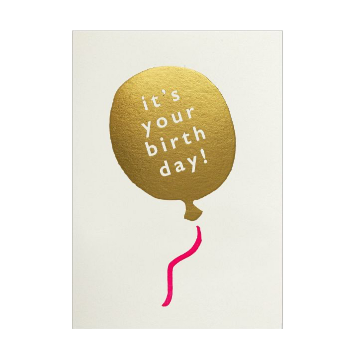 Gold Balloon Mini Greeting Card