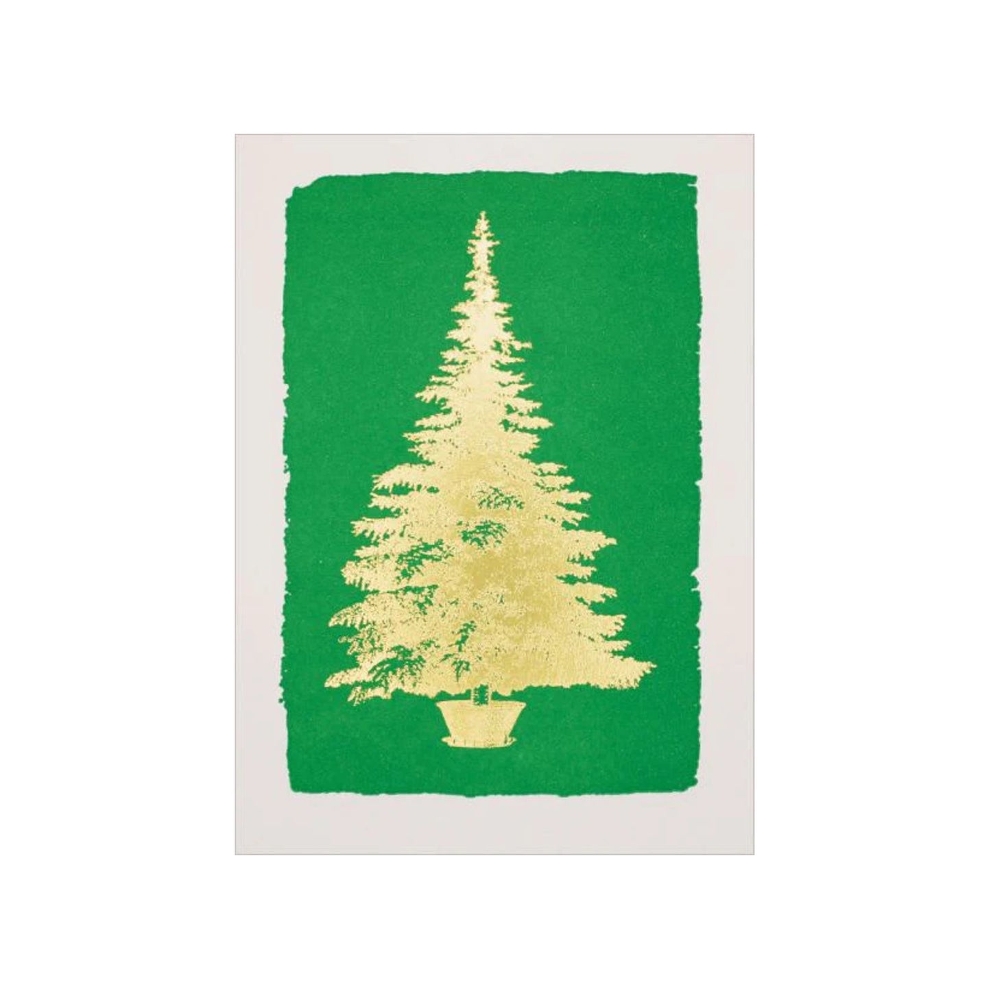 Tree on Green Mini Greeting Card
