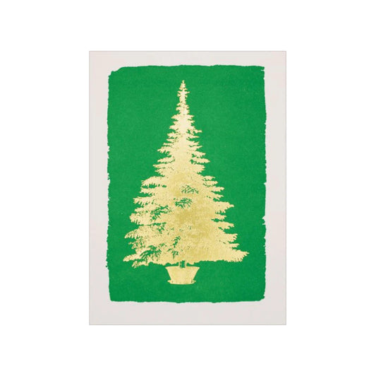 Tree on Green Mini Greeting Card