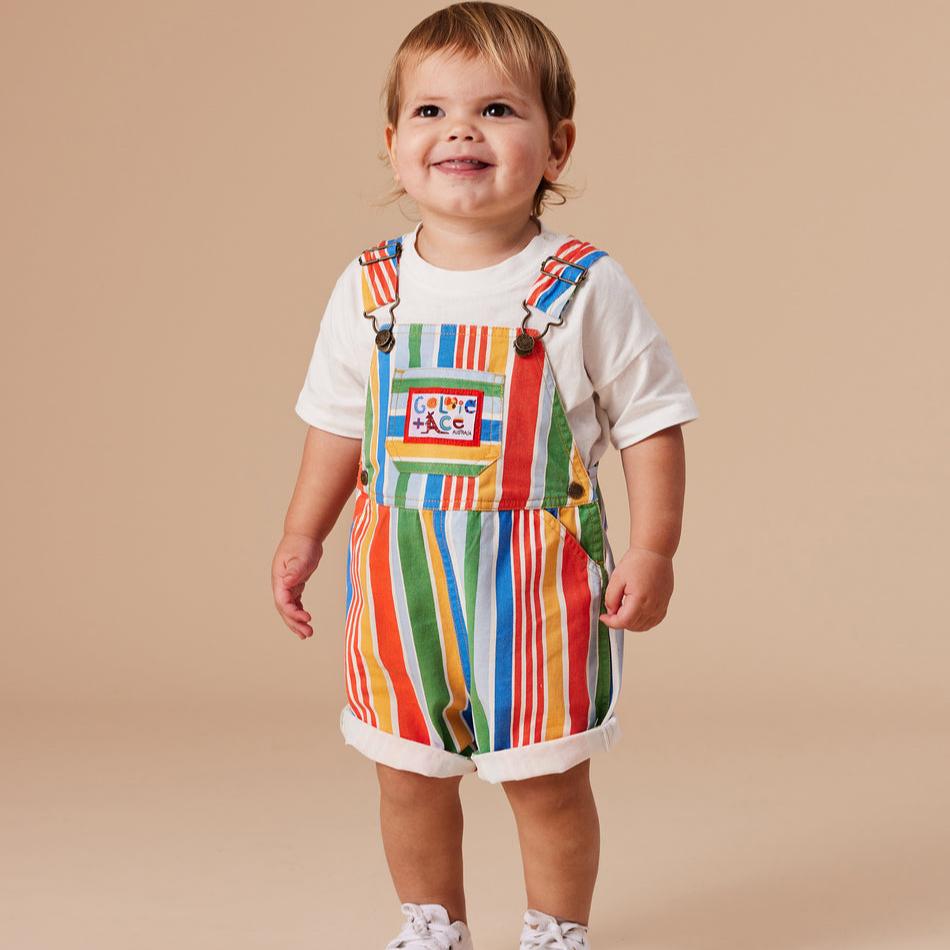 Burton Land Down Under Stripe Denim Kids Overalls