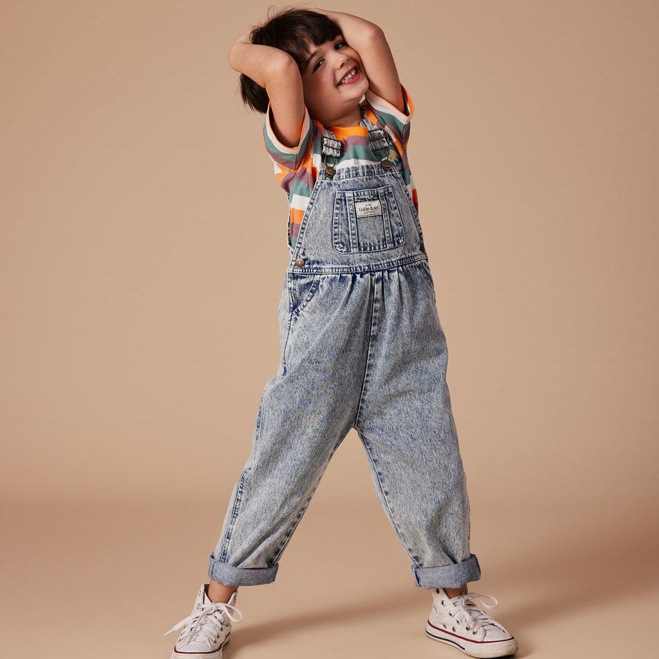 Austin Vintage Wash Kids Denim Overalls