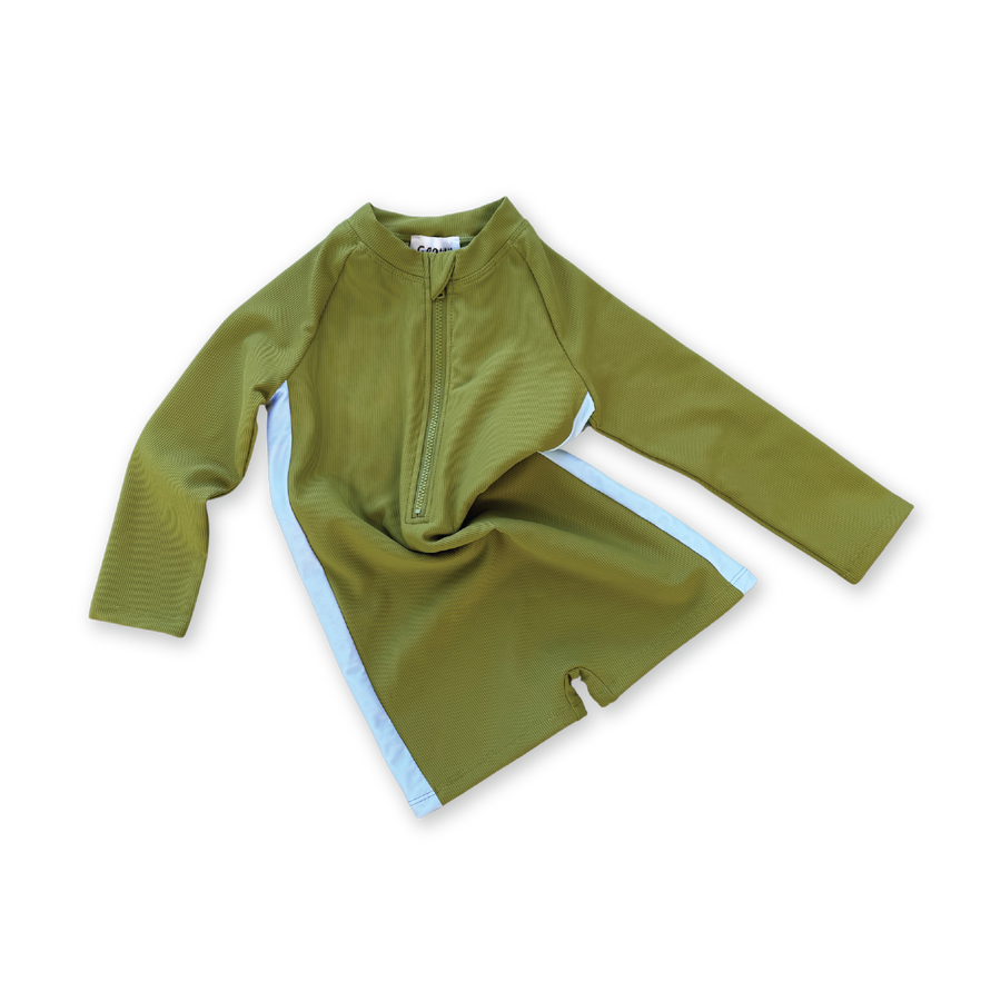 Leaf Zip Long Sleeve Baby One Piece