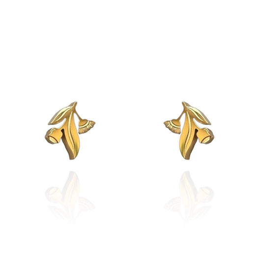 Eucalyptus Leaf Stud Earrings