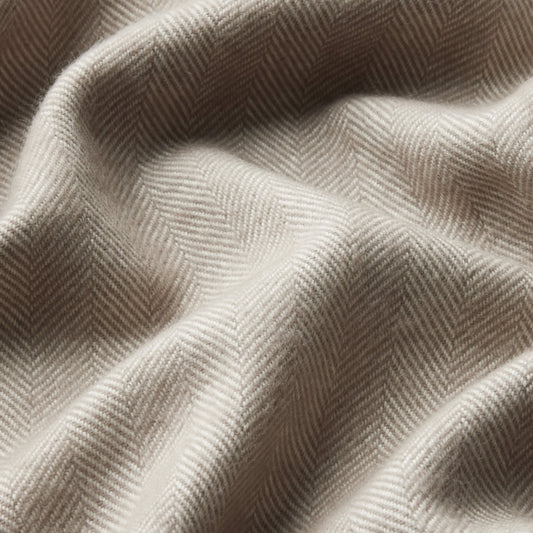 Herringbone Atmosphere Merino Wool Throw