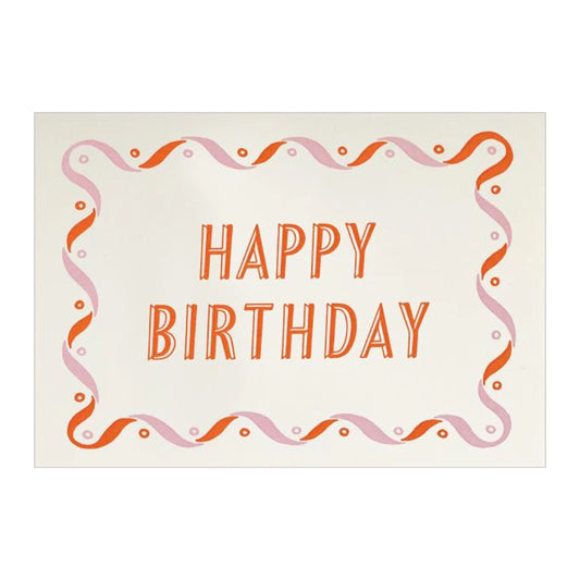 Pink & Orange Birthday Mini Greeting Card