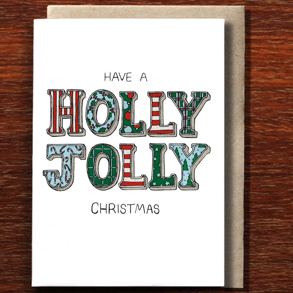 Holly Jolly Christmas Greeting Card