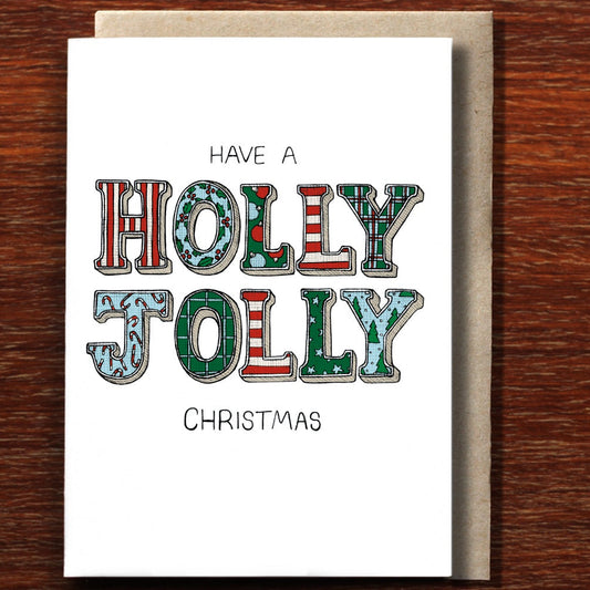 Holly Jolly Christmas Greeting Card