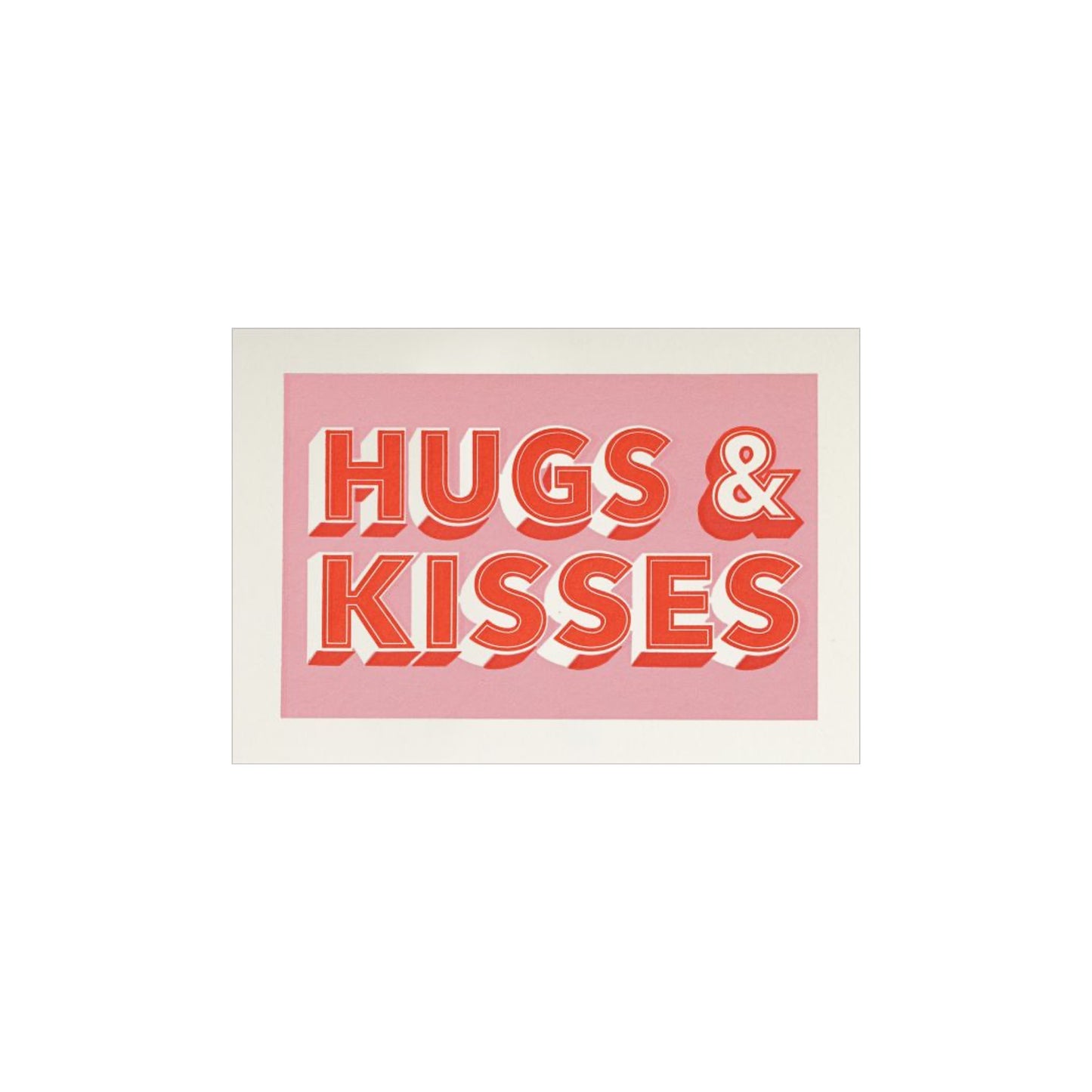 Hugs & Kisses Mini Greeting Card
