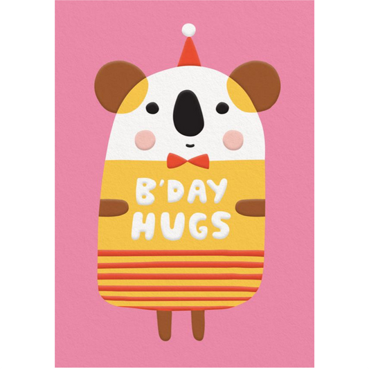 Happy Birthday Hugs Greeting Card