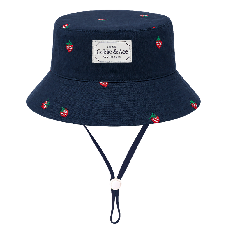 Mini Strawberry Embroidered Bucket Hat