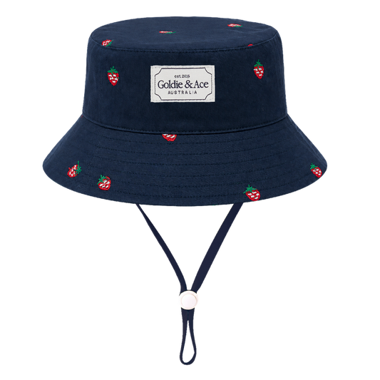Mini Strawberry Embroidered Bucket Hat