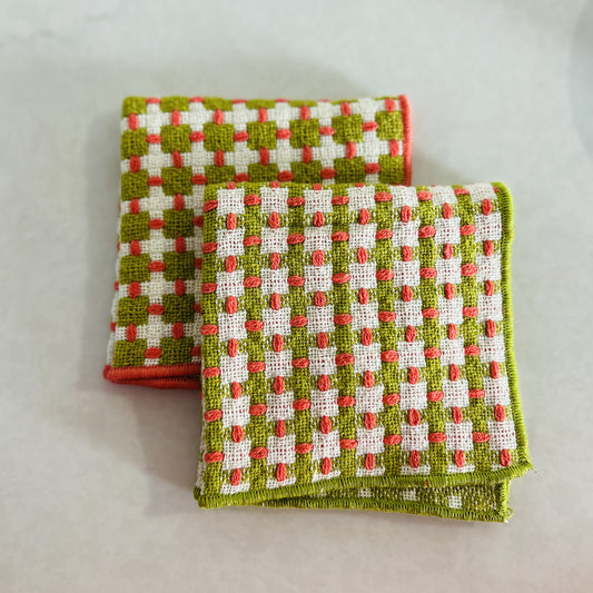 Pink Recycled Cotton Dishcloth Set of 2