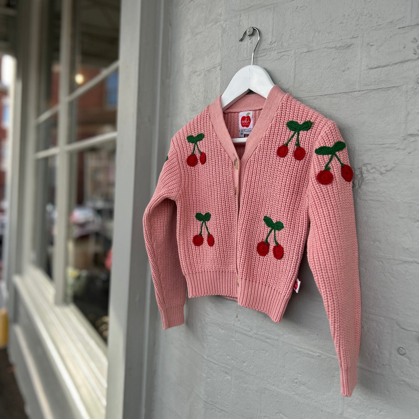 Cherry Appliqué Cardigan
