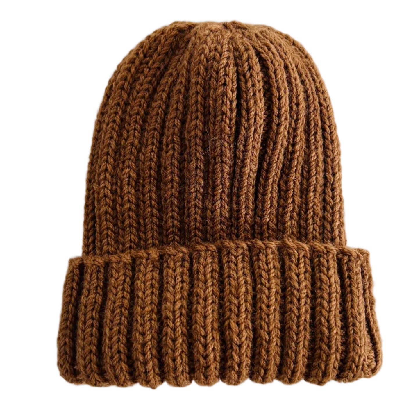 Caramel Hand Knitted Wool Beanie