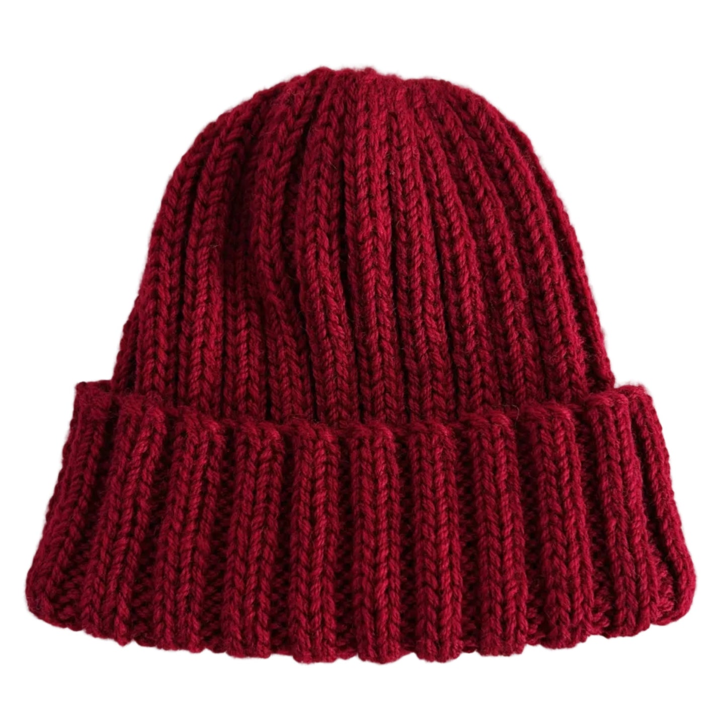 Berry Hand Knitted Wool Beanie