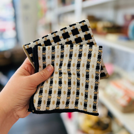 Black Recycled Cotton Dishcloth Set of 2