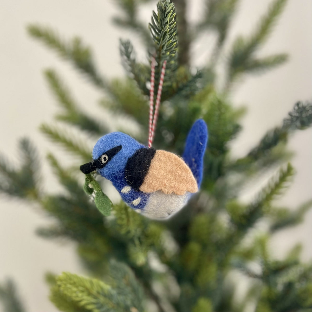Blue Wren Wilma Wool Decoration