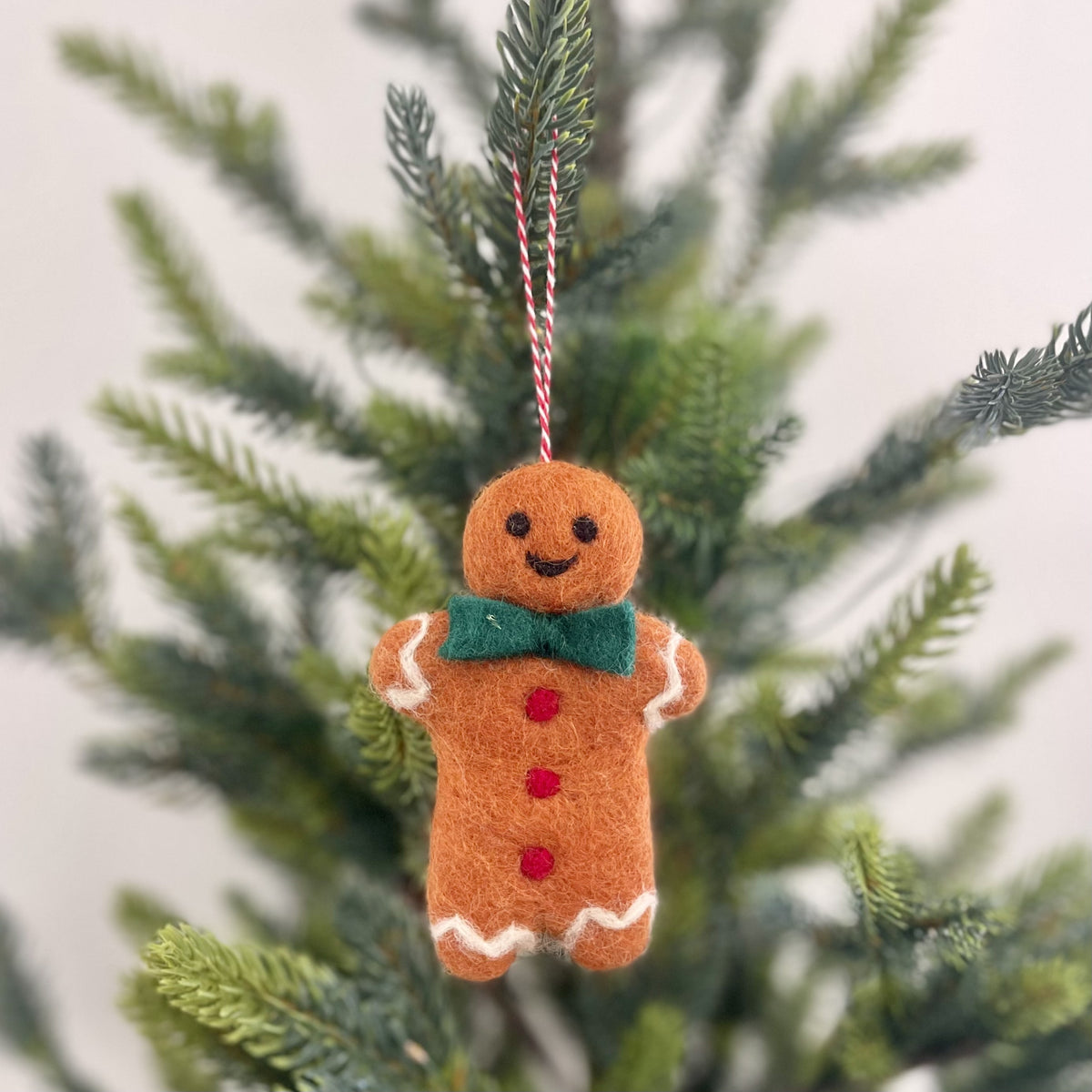 Gingerbread Man Wool Decoration