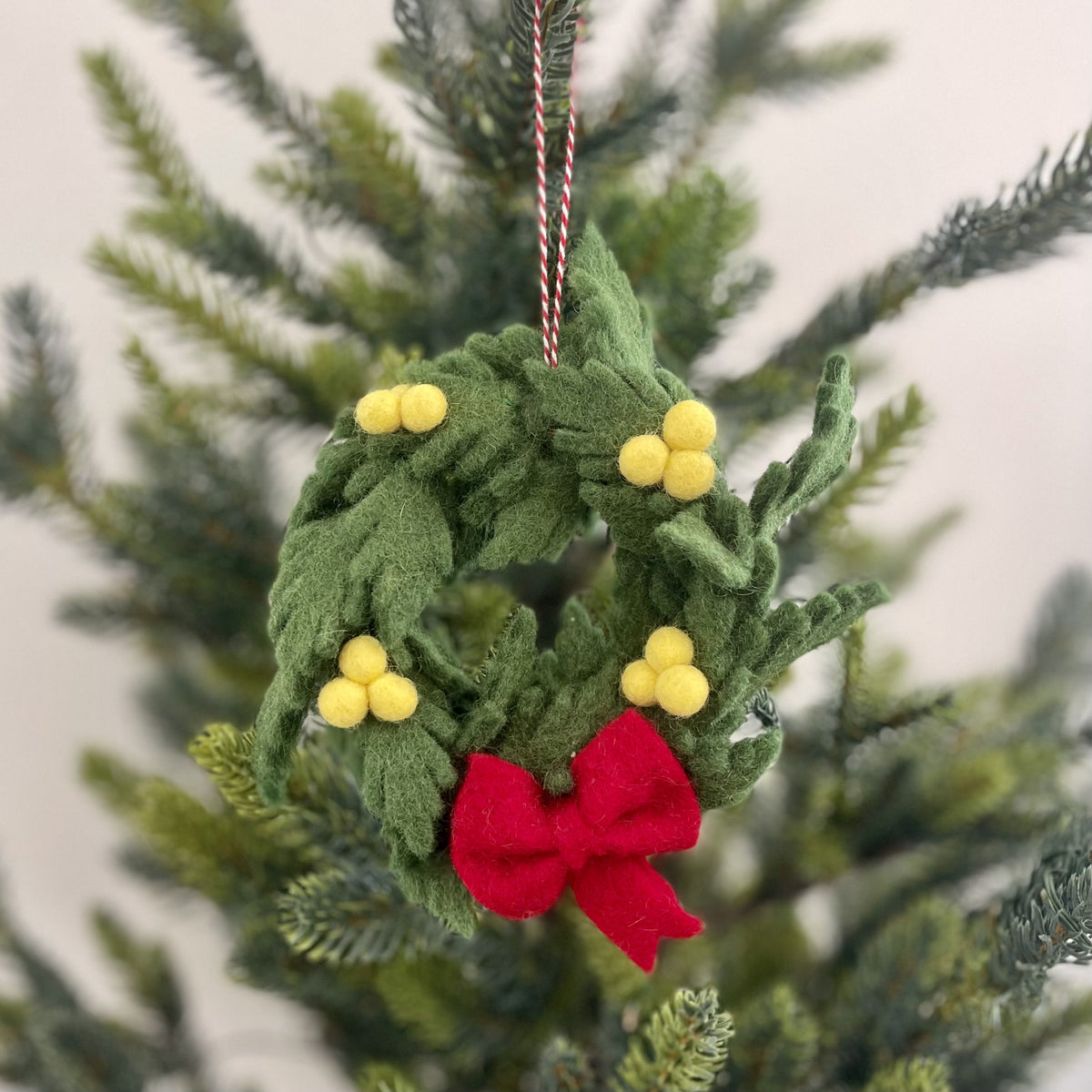 Wattle Wreath Wool Decoration