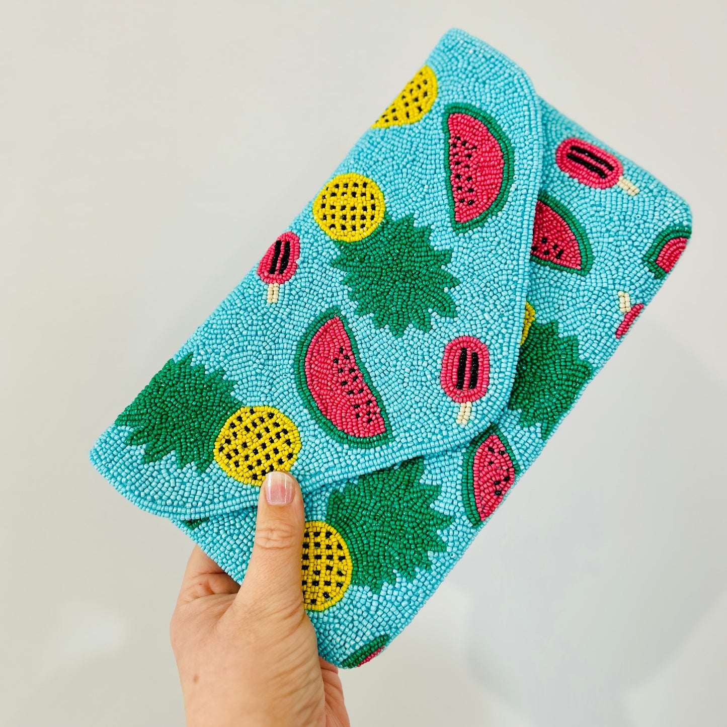 Beaded Clutch Tropical Fruits