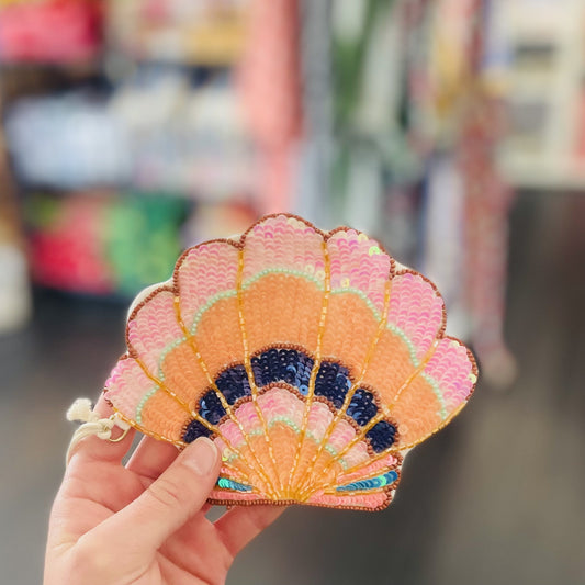 Shell Beaded Coin Pouch