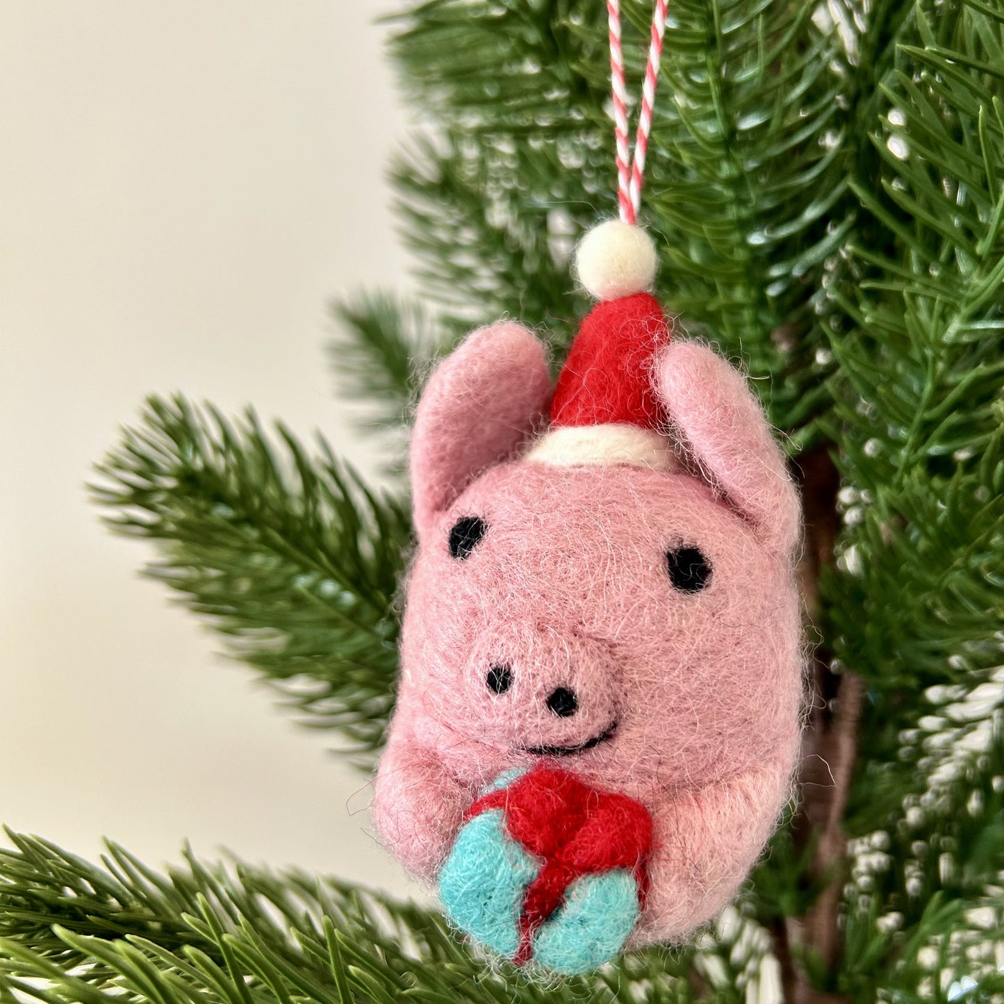 Percy Pig Wool Decoration