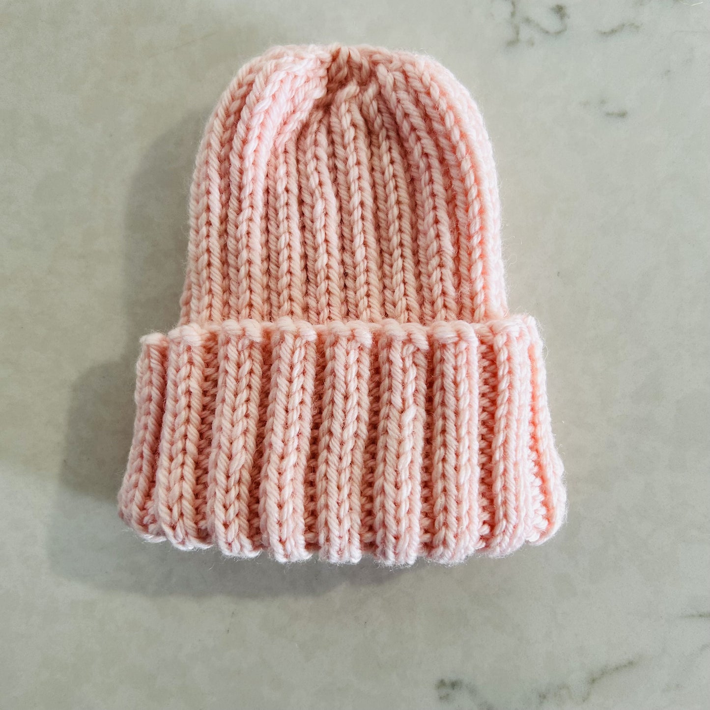 Wool Baby Beanie - Baby Pink